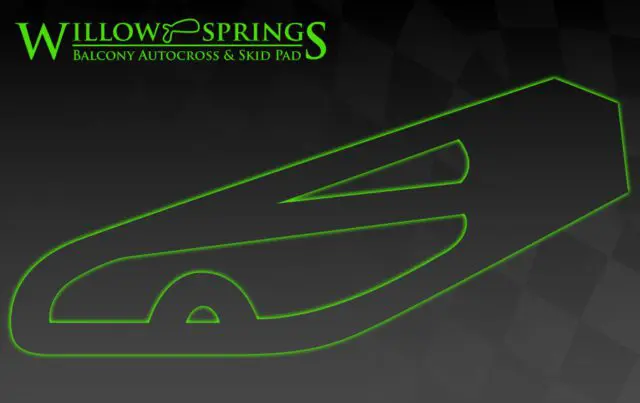 Map of Balcony Autocross and Skid Pad at Willow Springs