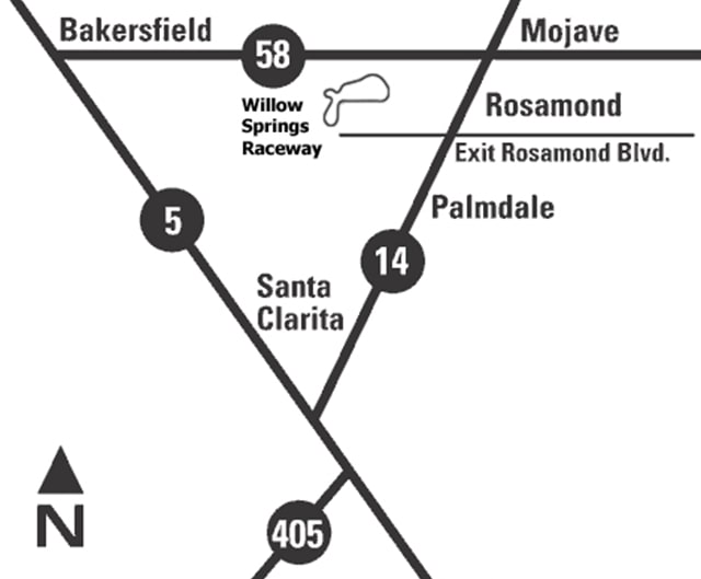 A map of directions to Willow Springs.
