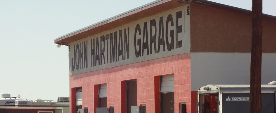 Photo of the John Hartman Garage.